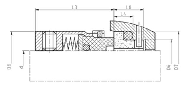 Drawing of john crane type 58U